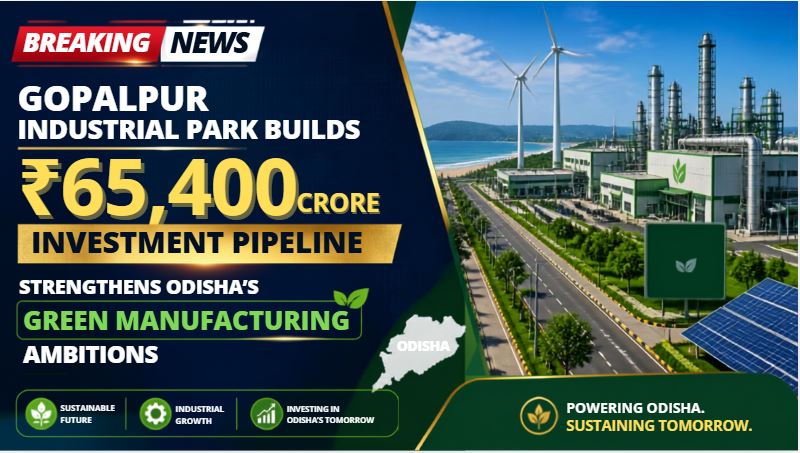 Gopalpur Industrial Park builds INR 65,400 crore investment pipeline, strengthens Odisha's green manufacturing ambitions